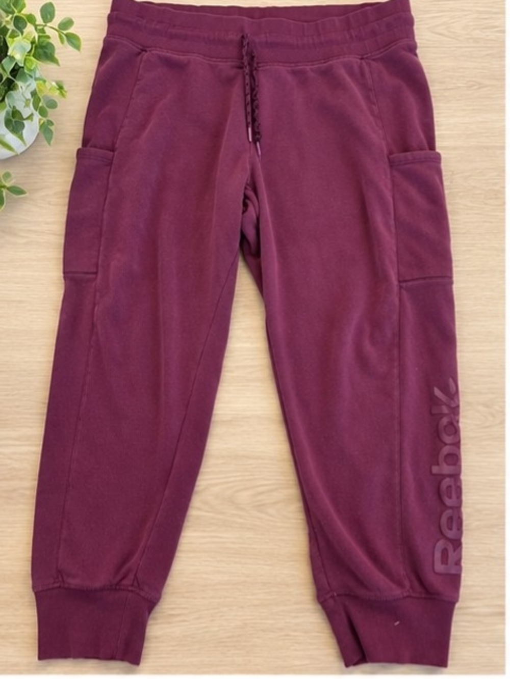 Reebok Burgundy Fleece Jogger Sweatpants – Women’s XXL WB001